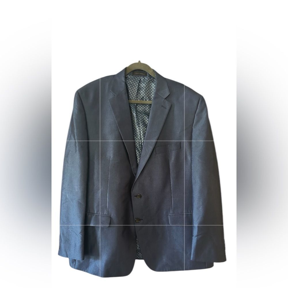 Lauren Ralph Lauren Blue Rayon Blazer 48R